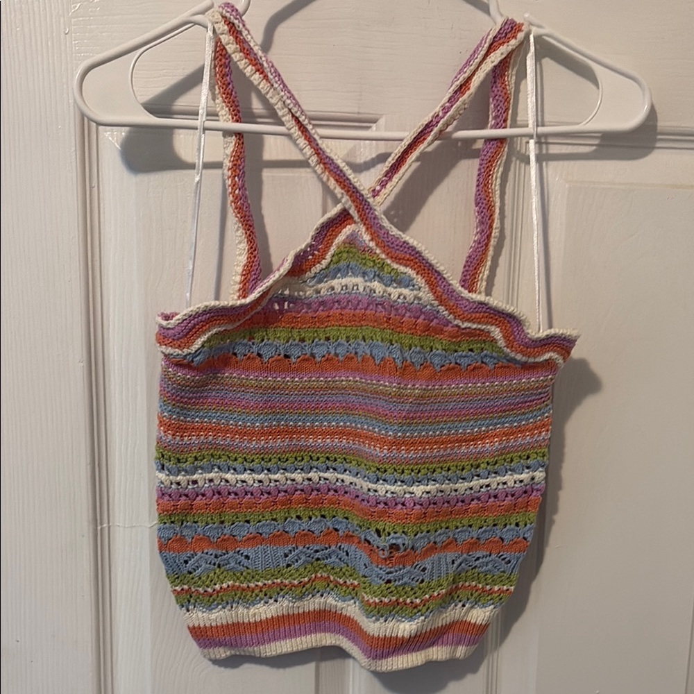 Multicolor Striped Knit Tank Top